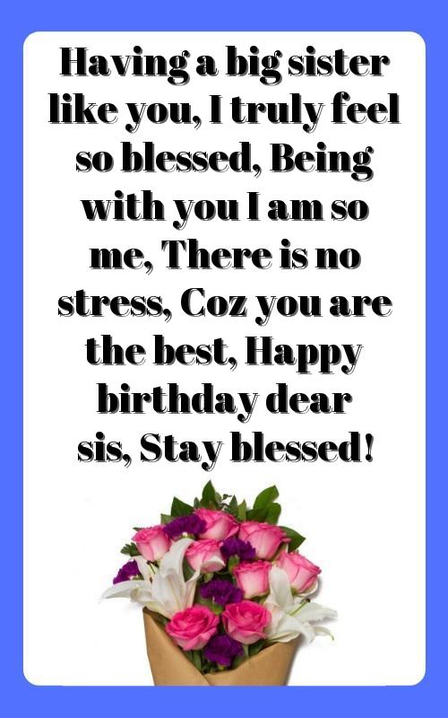 a birthday wish for sister